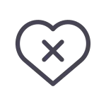 Heart X SVG Icon